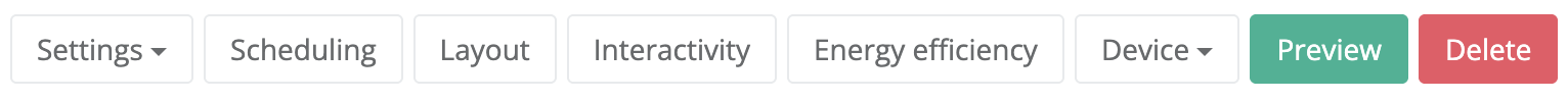 Player actions bar
