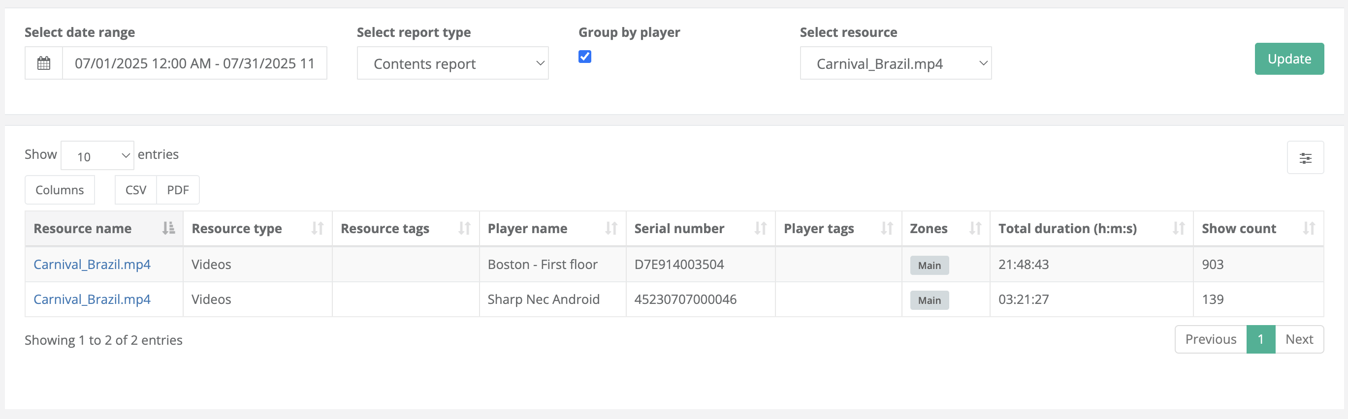 Proof of Play example