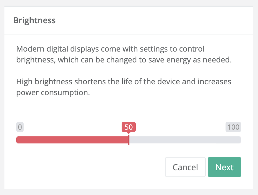 Screen brightness