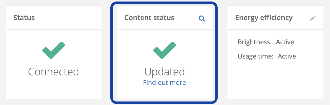 Player content status