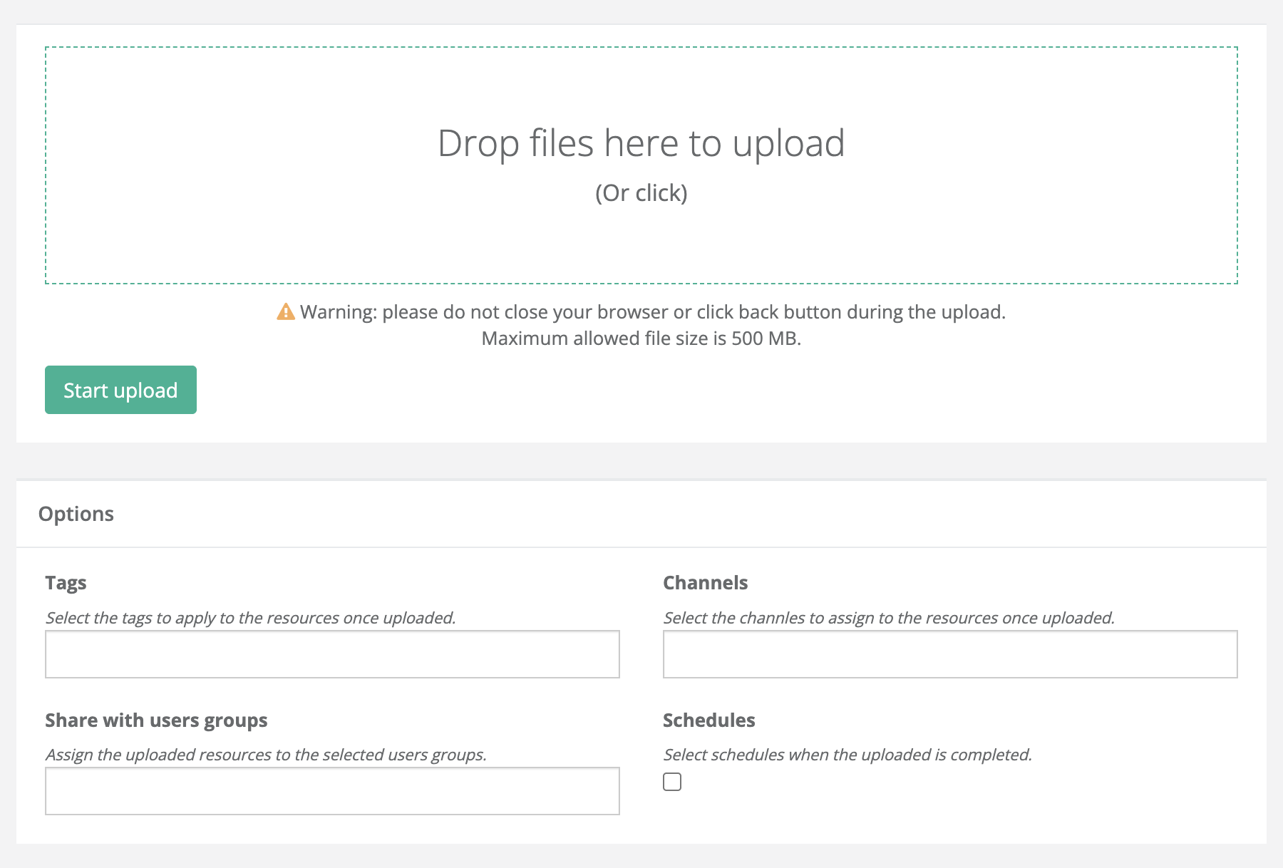 Upload Media in <ProductName />