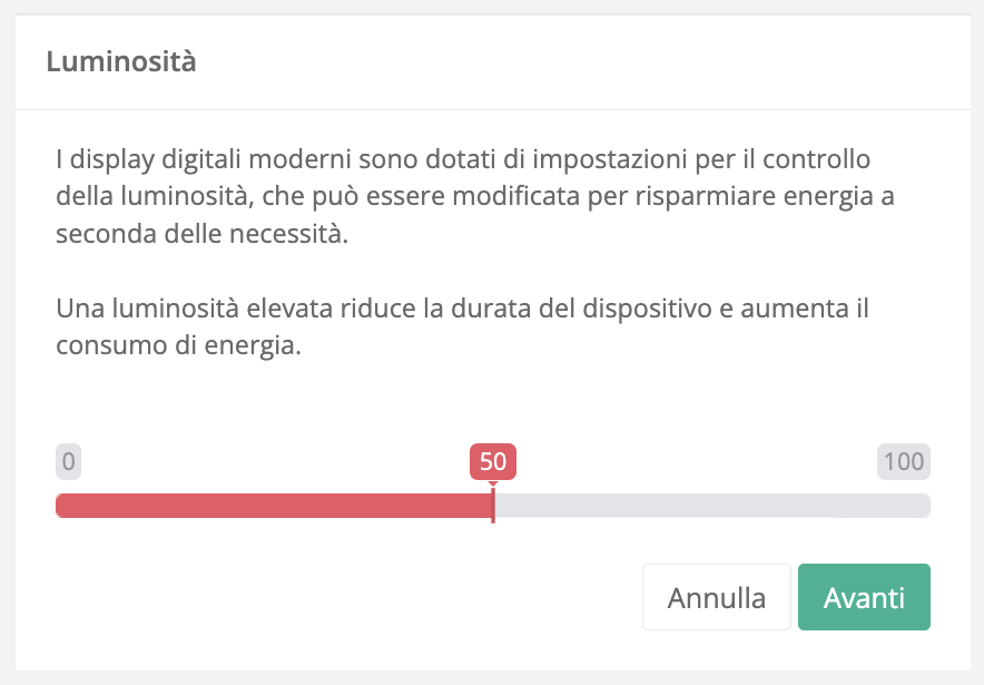 Luminosità Schermo